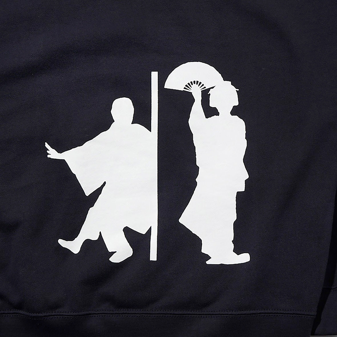 浅草花柳界 GEISHA & HOUKAN LOOSE HOODIE(NAVY)